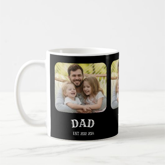 Dad Established Script Photo Kaffeetasse (Links)