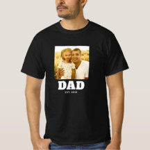 Dad Established Script Photo T-Shirt