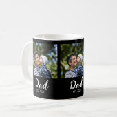 Dad Established Script Schwarz 3 Foto Kaffeetasse (Vorderseite Links)