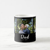Dad Established Script Schwarz 3 Foto Kaffeetasse (Mittel)