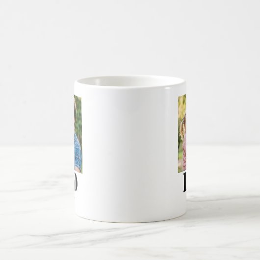 Dad Established Simple Bold Black Font Kaffeetasse (Mittel)