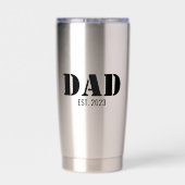 Dad Established Simple Bold Black Font Thermobecher (Rückseite)