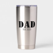 Dad Established Simple Bold Black Font Thermobecher (Vorderseite)