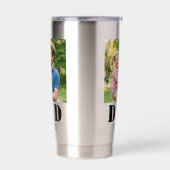 Dad Established Simple Bold Black Font Thermobecher (Links)