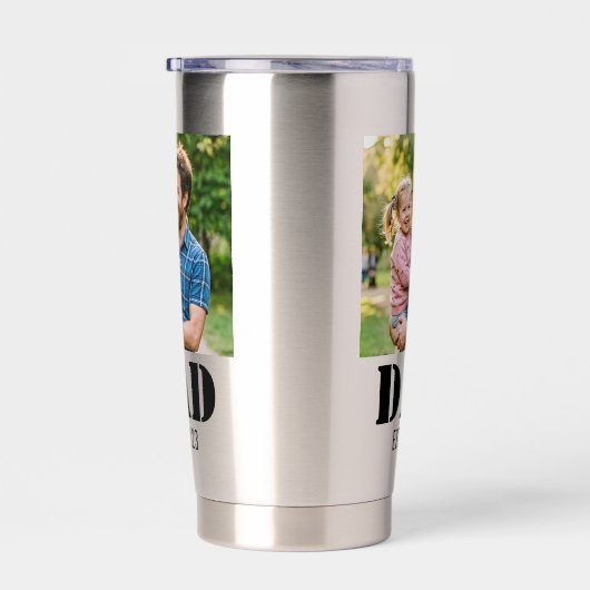 Dad Established Simple Bold Black Font Thermobecher (Rechts)