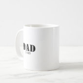 Dad Established Simple Bold Black Schriftart Kaffeetasse (Vorderseite Links)