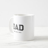 Dad Established Simple Modern College Typography Kaffeetasse (Vorderseite Links)