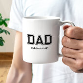 Dad Established Simple Modern College Typography Kaffeetasse