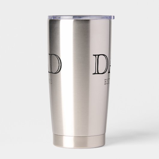 Dad Established Simple Modern Father Thermobecher (Links)