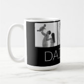 Dad Established Three-Photo Modern Design Kaffeetasse (Links)