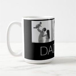 Dad Established Three-Photo Modern Design Kaffeetasse