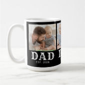 Dad Established Typography Black 3 Foto Kaffeetasse (Links)