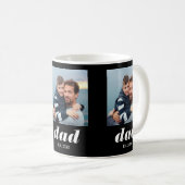 Dad Established Typography Black 3 Foto Kaffeetasse (VorderseiteRechts)