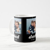 Dad Established Typography Black 3 Foto Kaffeetasse (Vorderseite Links)