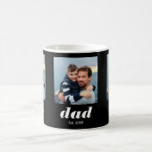 Dad Established Typography Black 3 Foto Kaffeetasse (Mittel)