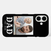 Dad Established Typography Foto Schwarz Case-Mate iPhone Hülle (Rückseite (Horizontal))