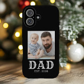 Dad Established Typography Foto Schwarz Case-Mate iPhone Hülle