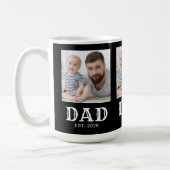 Dad Established Typography Schwarz 3 Foto Kaffeetasse (Links)