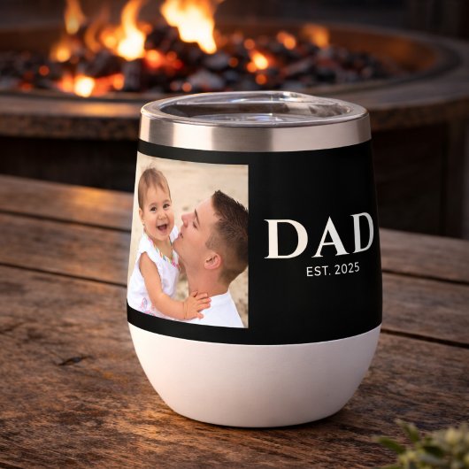 Dad Established Typography Schwarzes Foto