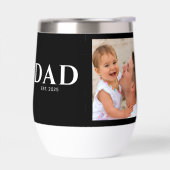 Dad Established Typography Schwarzes Foto (Links)