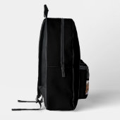 Dad Established weißes Skript 3 Foto Bedruckter Rucksack (Links)