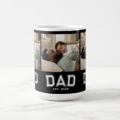 Dad Established White Black 3 Photo Kaffeetasse (Mittel)