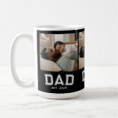 Dad Established White Black 3 Photo Kaffeetasse (Links)