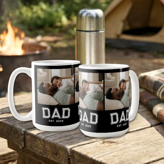 Dad Established White Black 3 Photo Kaffeetasse