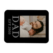 Dad Etabliert Baby-Foto Magnet (Horizontal)