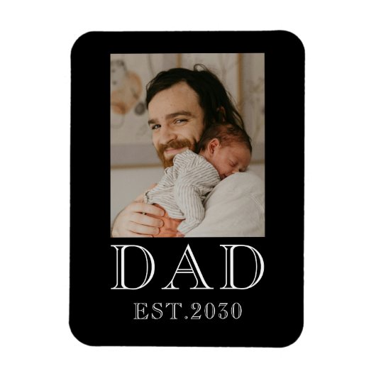 Dad Etabliert Baby-Foto Magnet (Vertikal)