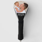 Dad etabliert Schwarz Foto Golf Headcover (Vorderseite)