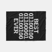 Dad Ever In Binary Code Software Engineer Father G Fleecedecke (Vorderseite (Horizontal))