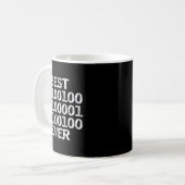 Dad Ever In Binary Code Software Engineer Father G Kaffeetasse (Vorderseite Links)