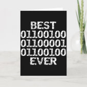 Dad Ever In Binary Code Software Engineer Father G Karte (Vorderseite)