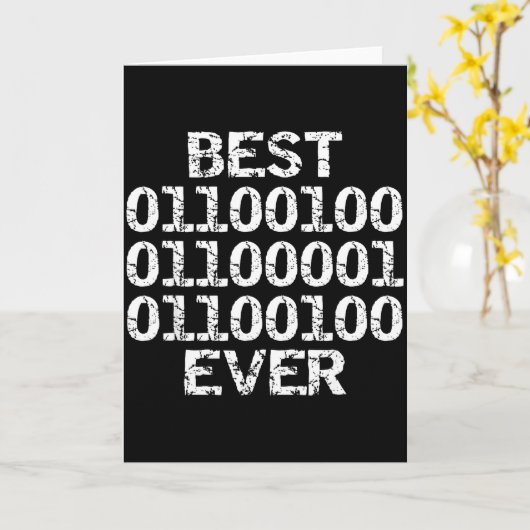 Dad Ever In Binary Code Software Engineer Father G Karte (Gelbe Blume)