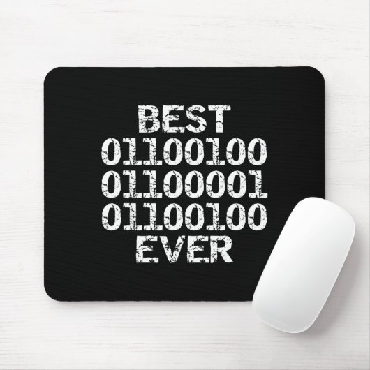 Dad Ever In Binary Code Software Engineer Father G Mousepad (Mit Mouse)