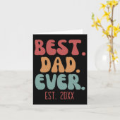 Dad Ever Retro Vintage Font Fathers Day Karte (Gelbe Blume)