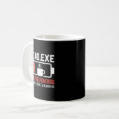 Dad.exe Kaffee Geladen Keine Antwort Programmierer Kaffeetasse (Vorderseite Links)