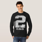 Dad Expecting second time baby number 2 announceme T-Shirt (Vorne ganz)
