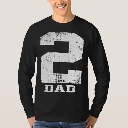 Dad Expecting second time baby number 2 announceme T-Shirt (Vorderseite)