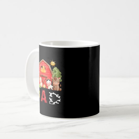 Dad Farm Cow Birthday Boy Matching Family Matching Kaffeetasse (Vorderseite Links)