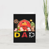Dad Farm Cow Birthday Boy Matching Family Matching Karte (Vorderseite)