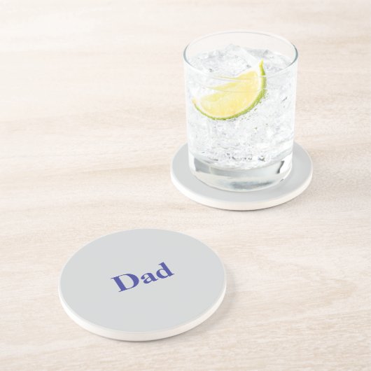 Dad Father's Day Gray Coaster Getränkeuntersetzer (Seite)