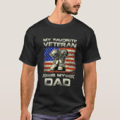 Dad Father's Day My Favorite Veteran Is My Father T-Shirt (Vorderseite)