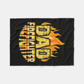 Dad Firefighter Fireman Gift Proud Firefighter Quo Fleecedecke (Vorderseite (Horizontal))