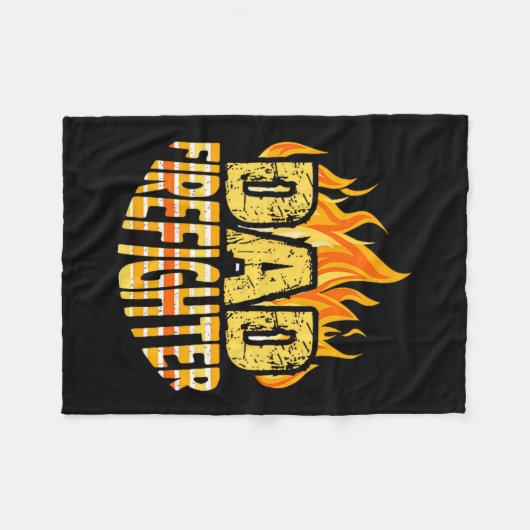 Dad Firefighter Fireman Gift Proud Firefighter Quo Fleecedecke (Vorderseite (Horizontal))