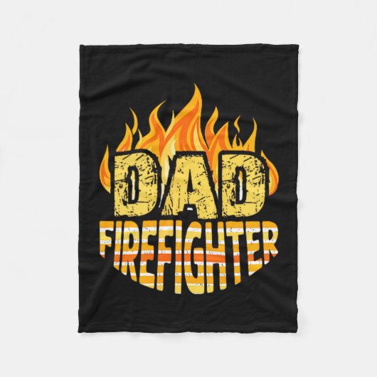 Dad Firefighter Fireman Gift Proud Firefighter Quo Fleecedecke (Vorderseite)