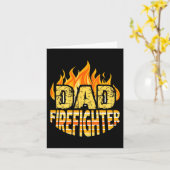 Dad Firefighter Fireman Gift Proud Firefighter Quo Karte (Gelbe Blume)