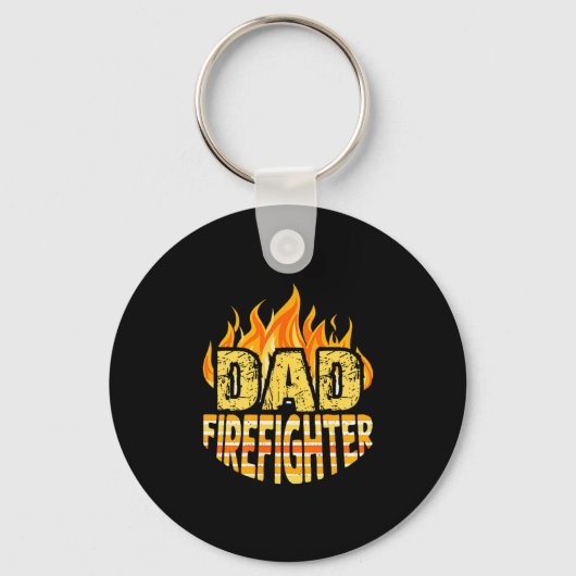 Dad Firefighter Fireman Gift Proud Firefighter Quo Schlüsselanhänger (Vorderseite)