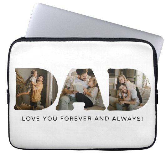 DAD-Foto-Buchstaben Laptopschutzhülle (Vorderseite)